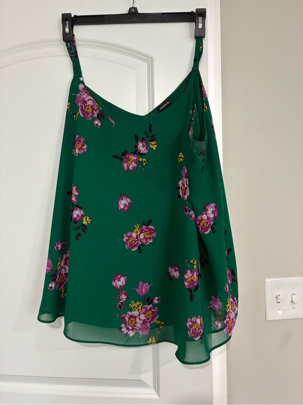 Torrid Green Sophie Floral Spaghetti Strap Top size 3